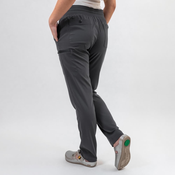 Pantaloni medicali Lotus Flex, stretch, cu snur, gri, TS-SP3 - imagine 6