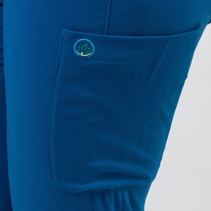 Pantaloni medicali Lotus Flex, stretch, cu snur, albastru royal, TS-SP4 - imagine 3