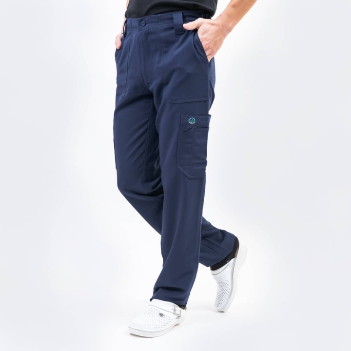 Pantaloni medicali Lotus Flex, stretch, pentru barbati, bleumarin, TRS-KH2 - imagine 8