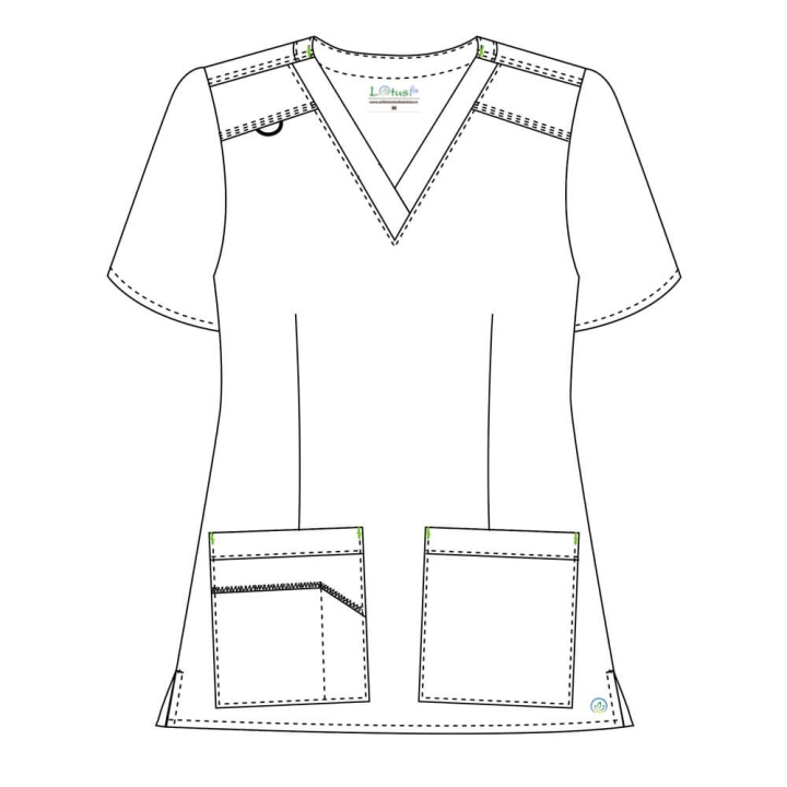 Costum medical Lotus Flex, stretch, verde hunter/negru, CVC-NP1 TS-SP4 - imagine 13
