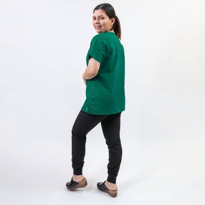 Costum medical Lotus Flex, stretch, verde hunter/negru, CVC-NP1 TS-SP4 - imagine 3