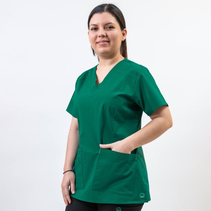 Costum medical Lotus Flex, stretch, verde hunter/negru, CVC-NP1 TS-SP4 - imagine 6