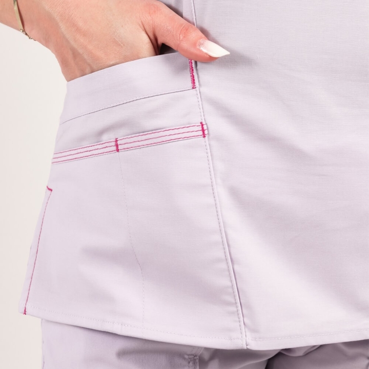 Costum medical Lotus Flex, stretch, mov deschis, CVC-NP4 CVC-SP2 - imagine 8