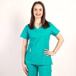 Bluza medicala Lotus Flex, stretch, sea frost, CVC-NP4