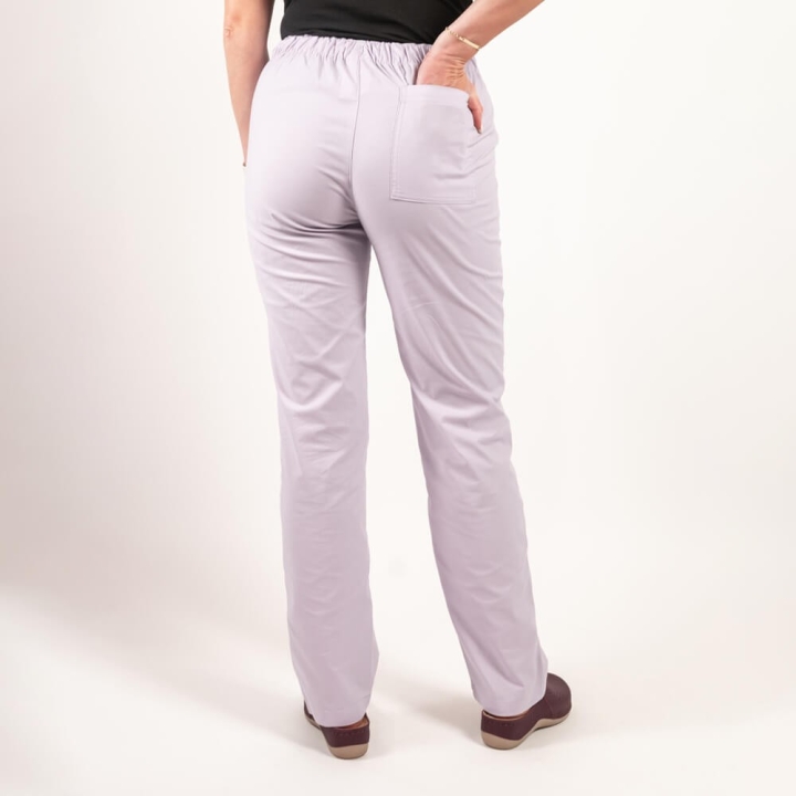 Pantaloni medicali Lotus Flex, stretch, cu elastic si snur, mov deschis, CVC-SP2 - imagine 4