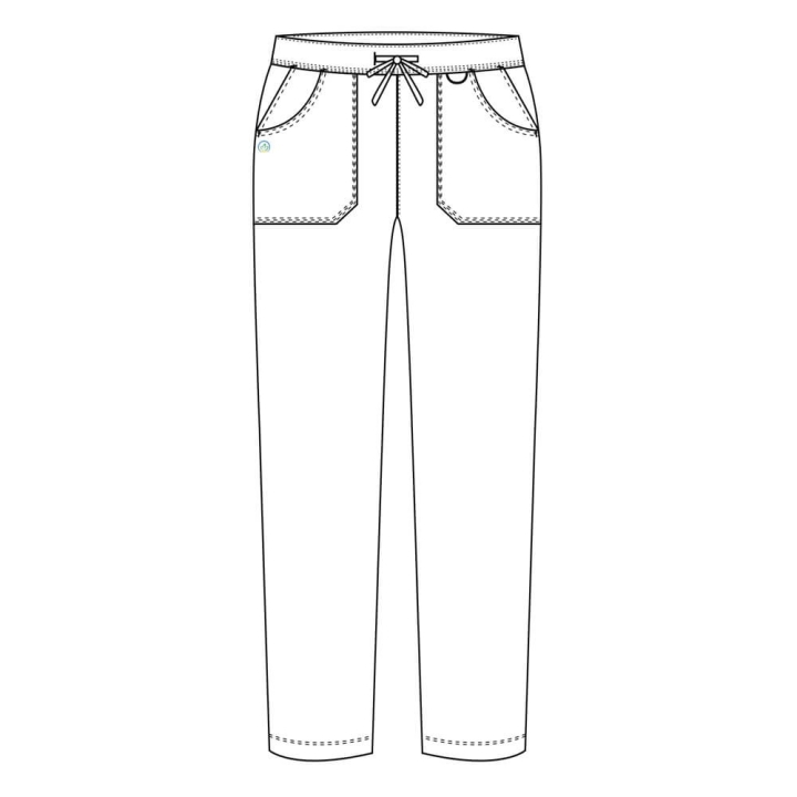 Pantaloni medicali Lotus Flex, stretch, cu elastic si snur, verde hunter, CVC-SP2 - imagine 6