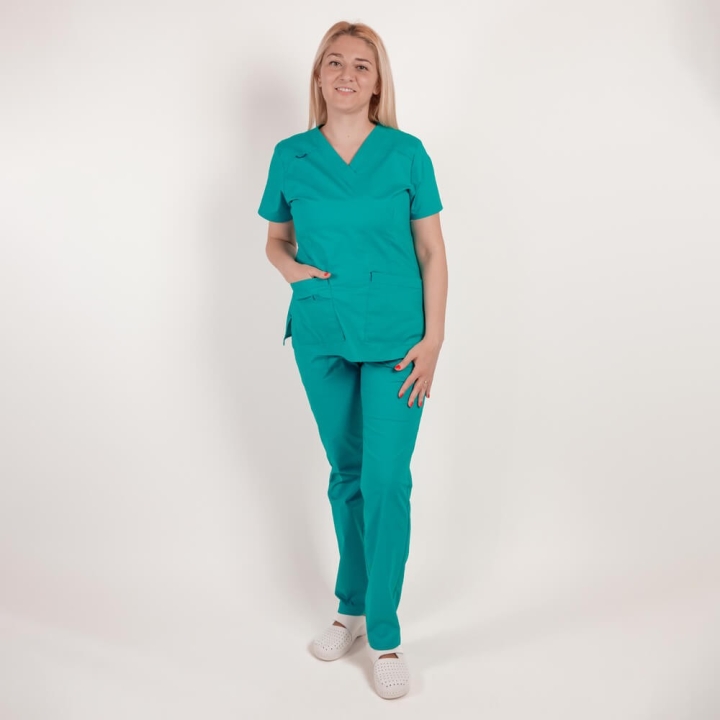 Costum medical Lotus Flex, stretch, aqua, CVC-NP1 CVC-SP2 - imagine 1