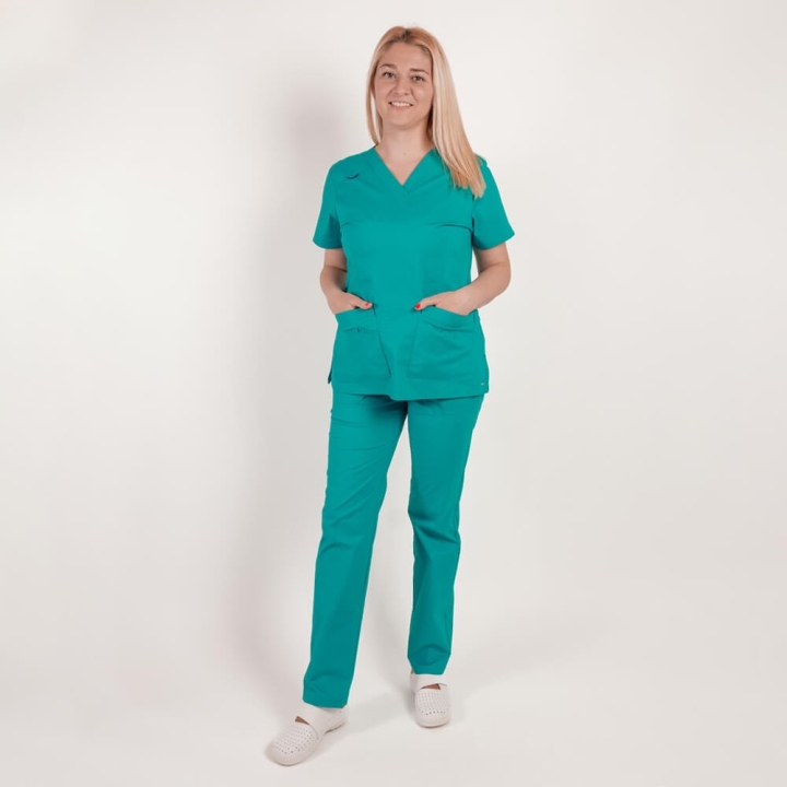 Costum medical Lotus Flex, stretch, aqua, CVC-NP1 CVC-SP2 - imagine 3