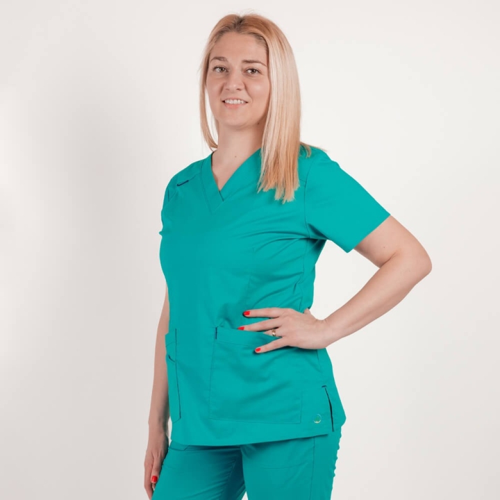 Costum medical Lotus Flex, stretch, aqua, CVC-NP1 CVC-SP2 - imagine 5