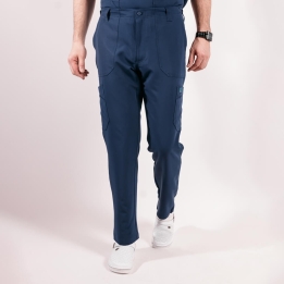 Pantaloni medicali Lotus Flex, stretch, pentru barbati, bleumarin, TRS-KH2