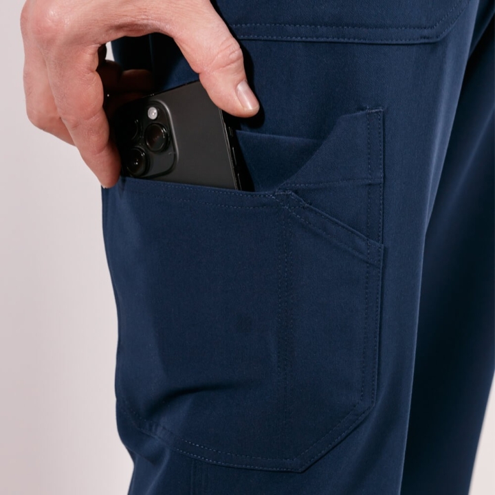Pantaloni medicali Lotus Flex, stretch, pentru barbati, bleumarin, TRS-KH2 - imagine 5