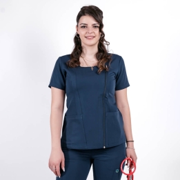 Bluza medicala Lotus Flex, stretch, bleumarin, TRS-NP11
