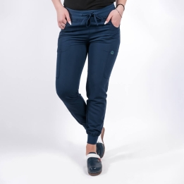 Pantaloni medicali Lotus Flex, stretch, cu snur, bleumarin, TRS-SP4-V3