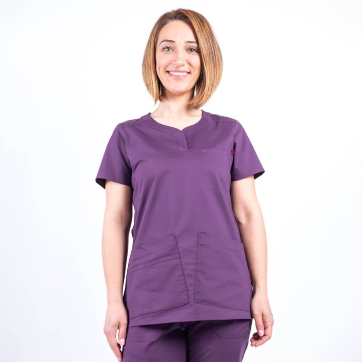 Costum medical Lotus Flex, stretch, visiniu, CVC-NP3 CVC-SP2 - imagine 6