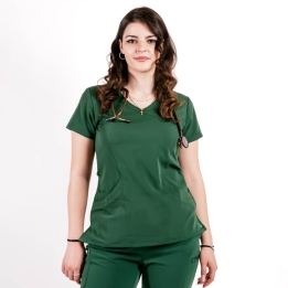 Bluza medicala Lotus Flex, stretch, verde hunter, TRS-NP13