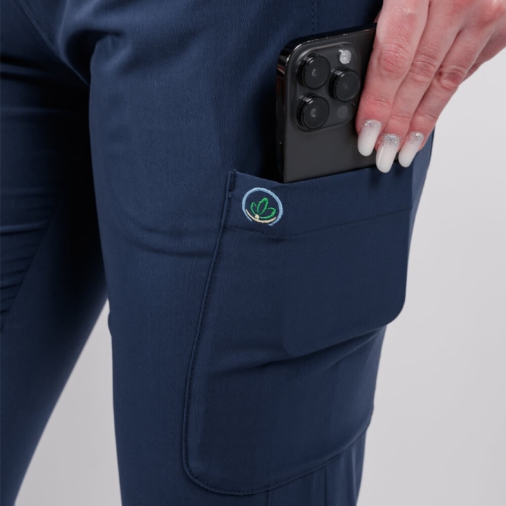 Pantaloni medicali Lotus Flex, stretch, cu snur, bleumarin, TS-SP4 - imagine 5