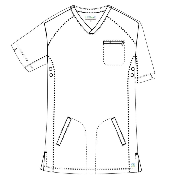 Bluza medicala Lotus Flex, stretch, albastru royal, TS-NP9 - imagine 6