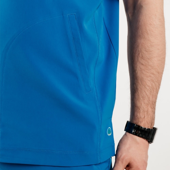Bluza medicala Lotus Flex, stretch, albastru royal, TS-NP9 - imagine 5