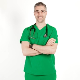 Bluza medicala Lotus Flex, stretch, verde chirurgical inchis, TS-NP9