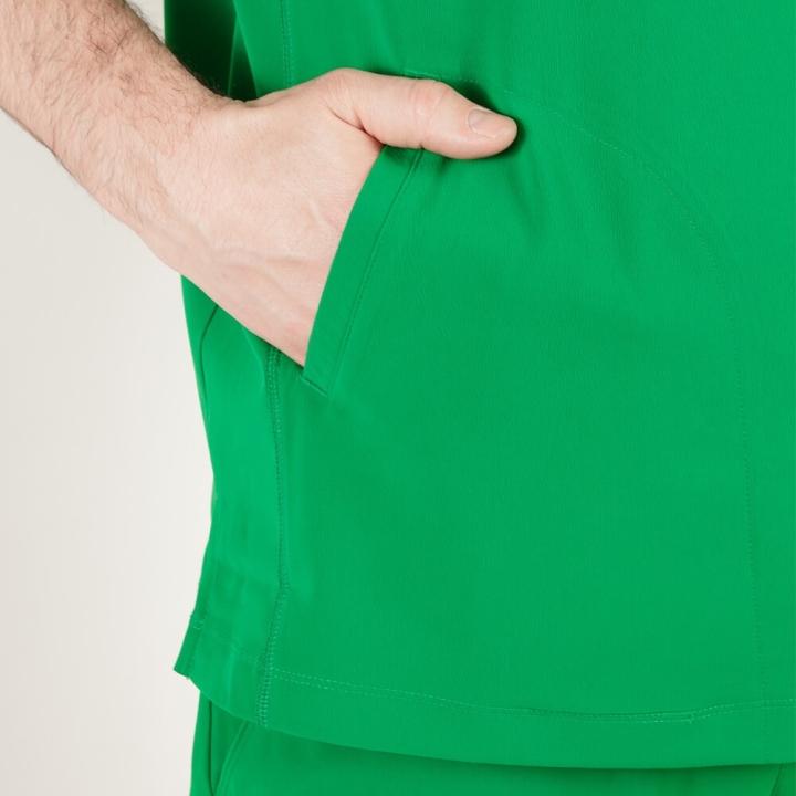 Bluza medicala Lotus Flex, stretch, verde chirurgical inchis, TS-NP9 - imagine 5
