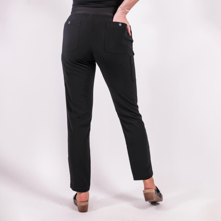 Pantaloni medicali Lotus Flex, stretch, cu snur, negru, TS-SP3 - imagine 3
