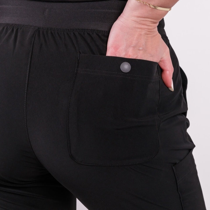 Pantaloni medicali Lotus Flex, stretch, cu snur, negru, TS-SP3 - imagine 4