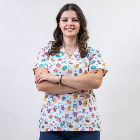 Bluza medicala imprimata...