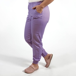 Pantalon unisex Lotus 2, cu elastic in talie si manseta, mov
