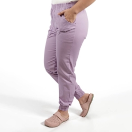 Pantalon unisex Lotus 2, cu elastic in talie si manseta, lila