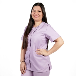 Bluza asimetrica cu capse Lotus 2, lila