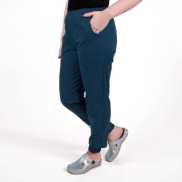 Pantalon unisex Lotus 1, cu elastic in talie si manseta, bleumarin