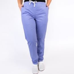 Pantalon unisex Lotus 1, cu snur, albastru ciel