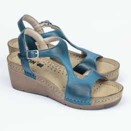 Sandale Leon 1050, de vara, din piele, albastru