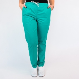 Pantalon unisex Lotus 1, cu snur, turcoaz