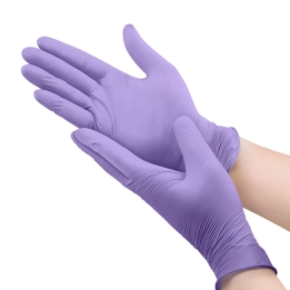 Manusi de examinare din nitril, de unica folosinta, nepudrate, violet, 100 buc.