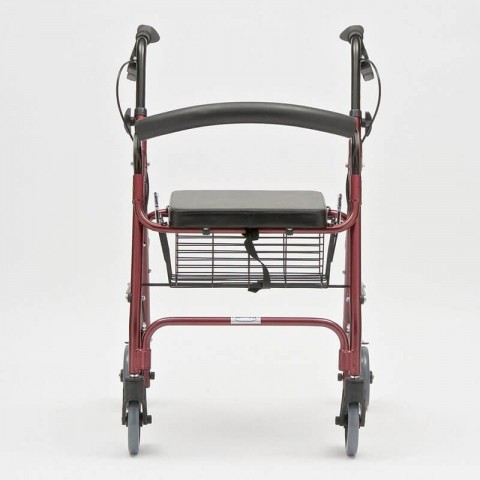 Rolator pliabil cu 4 roti, frana, scaun si cos, din otel - FS966LH