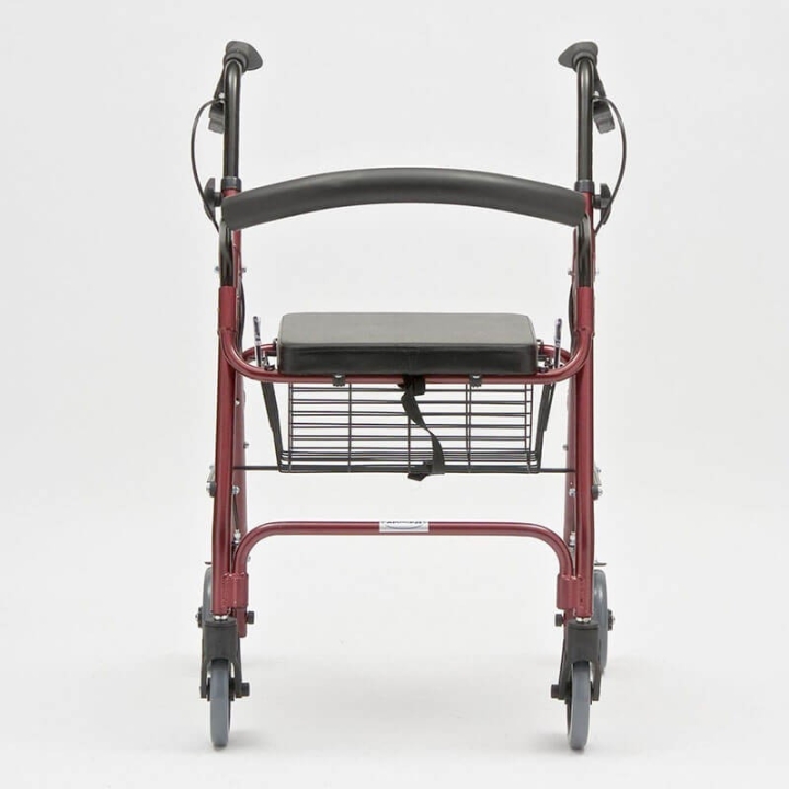 Rolator pliabil cu 4 roti, frana, scaun si cos, din otel - TWA966LH - imagine 4