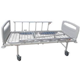 Pat de spital mecanic cu 1 manivela, albastru deschis - U0014