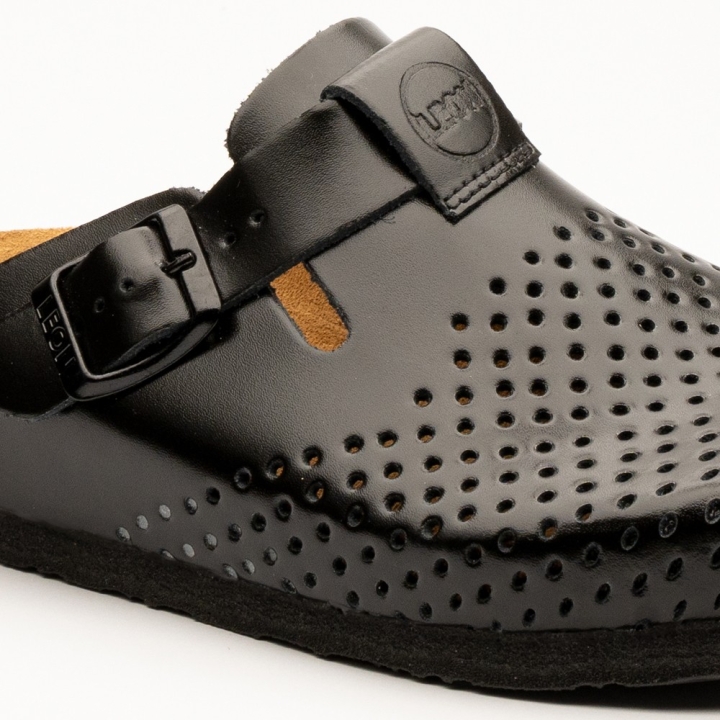 Saboti medicali Leon 4250, de dama, din piele, negru - imagine 5