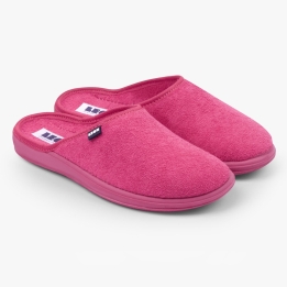 Papuci de casa, din bumbac si poliester, Leon 050, fucsia