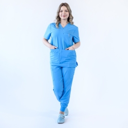 Costum medical Lotus Flex, stretch, albastru deschis, TRS-NP16 TRS-SP4-V3