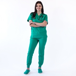 Costum medical Lotus Flex, stretch, verde chirurgical, TRS-NP16 TRS-SP4-V3