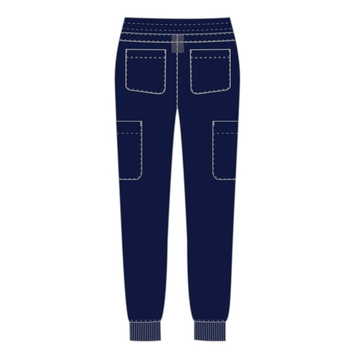 Pantaloni medicali Lotus Flex, stretch, cu snur, albastru deschis, TRS-SP4-V3 - imagine 5