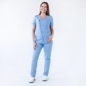 Costum medical Lotus Flex, stretch, albastru ciel, TRS-JK1 TRS-SP9
