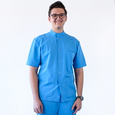 Bluza medicala cu capse,...