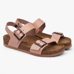 Sandale dama, de vara, din piele, Leon 4303, roz pudrat