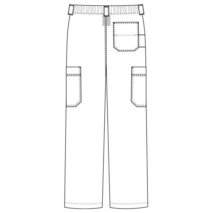 Pantaloni medicali Lotus Flex, stretch, pentru barbati, albastru royal, TRS-KH2 - imagine 5
