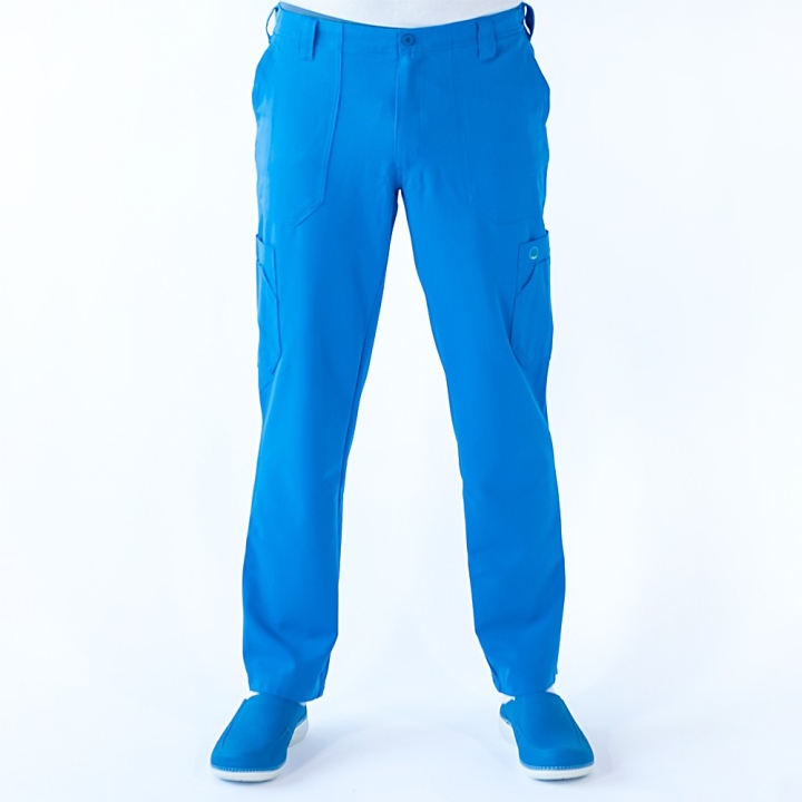 Pantaloni medicali Lotus Flex, stretch, pentru barbati, albastru royal, TRS-KH2 - imagine 1