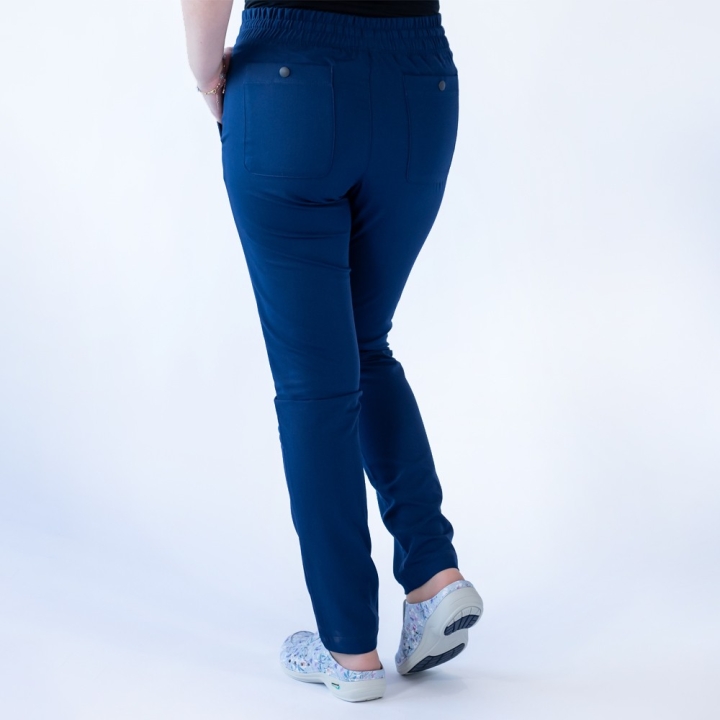 Pantaloni medicali Lotus Flex, stretch, cu snur, bleumarin, TRS-SP9 - imagine 10