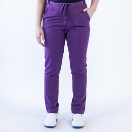 Pantaloni medicali Lotus Flex, stretch, cu snur, wine, TRS-SP9